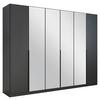 Drehtürenschrank Skyla Weiß/Glas B: 271 cm - Grau, MODERN, Holzwerkstoff (271/210/54cm) - Rauch Möbel