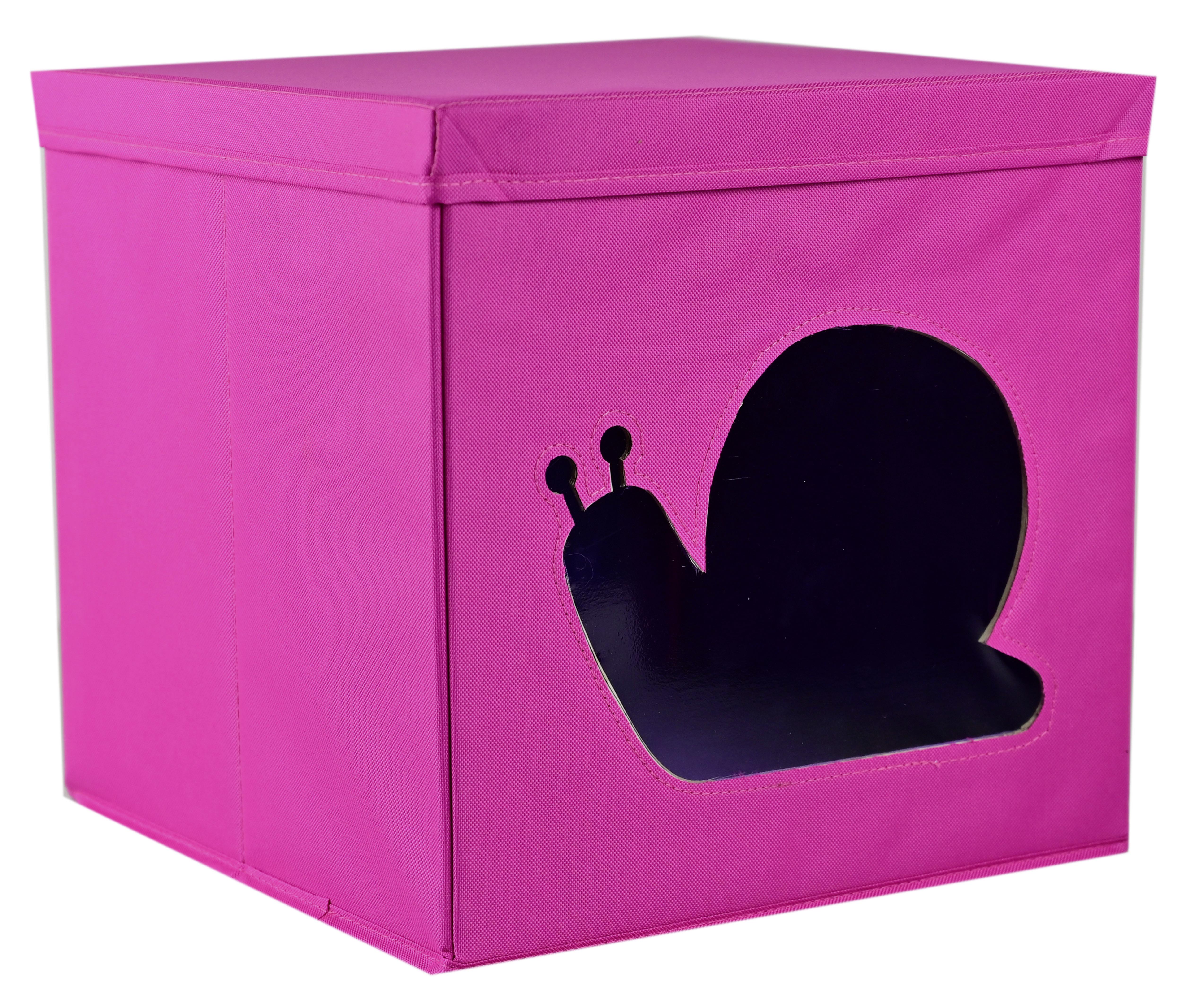 Skladacia Krabica Alisa, 33/32/33cm - lila/ružová, kartón/textil (33/32/33cm) - Modern Living