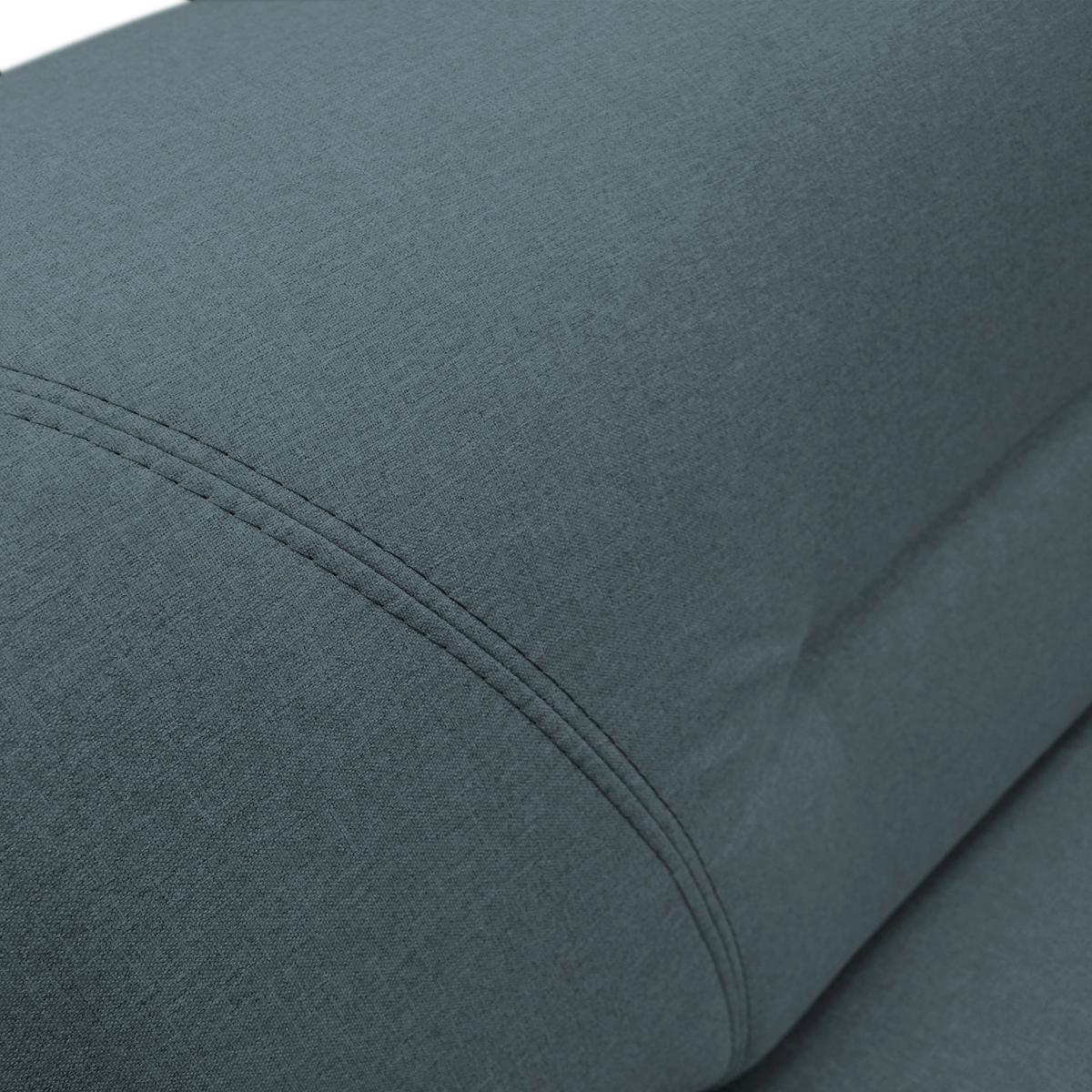 Veratti New Blau Inkl. Schlaffunktion Ottomane Links - Blau/Silberfarben, Design, Textil (167/281cm) - MID.YOU