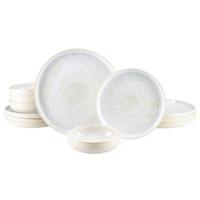 Tafelserviceset YUKi Steinzeug, Weiß, 12 -Teilig. - Weiß, Basics, Keramik - Creatable