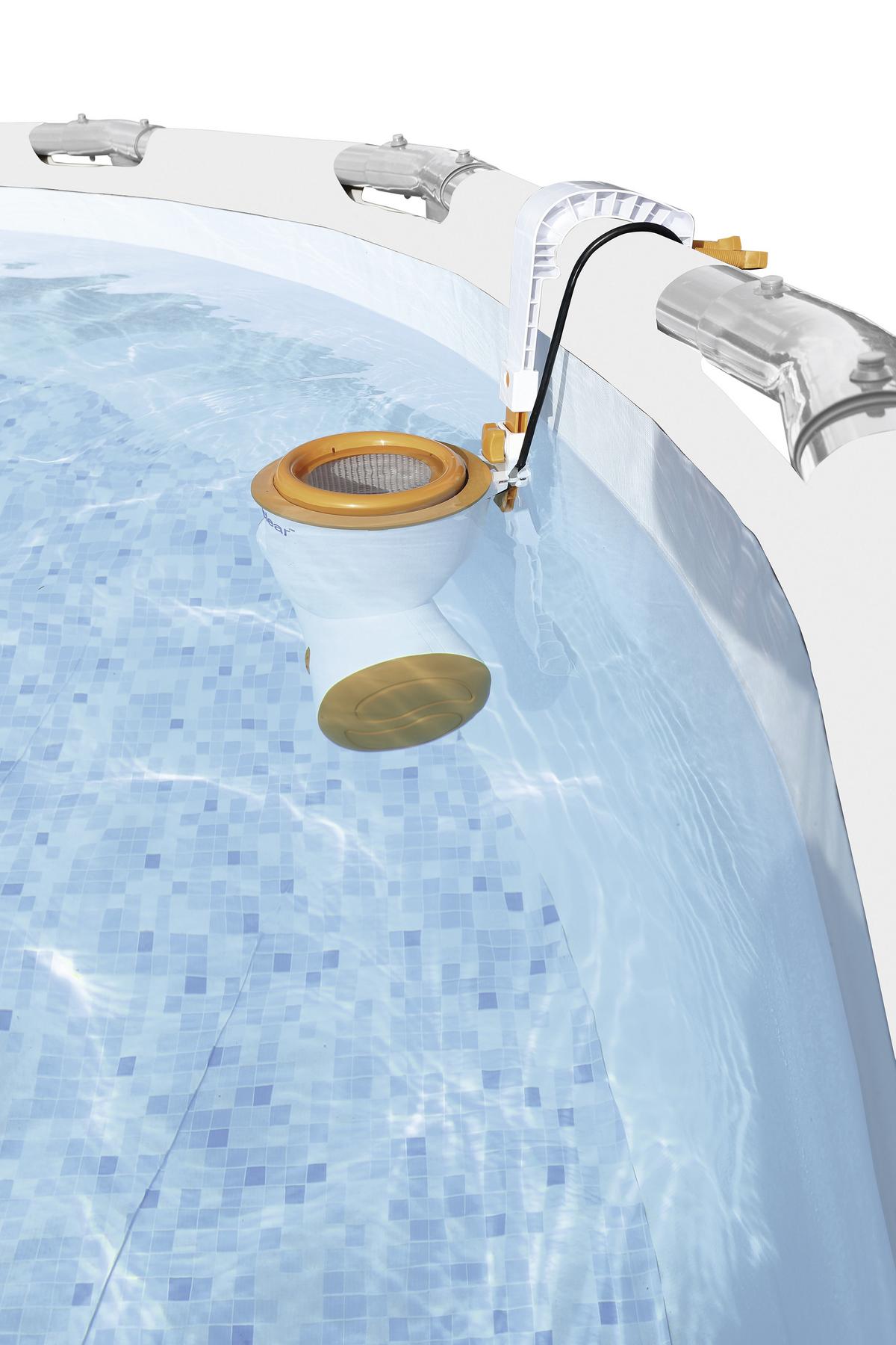 Skimmer 680gal Korb Herausnehmbar 2 574l/H 58462 - Orange/Weiß, MODERN, Kunststoff (2574l) - Bestway