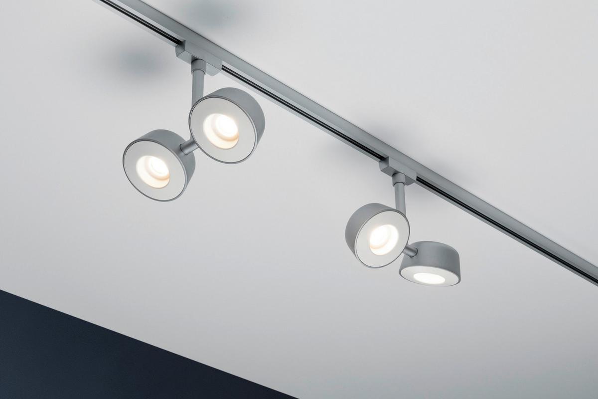 Schienensystem Urail Strahler 95471 2x LED-Spots verstellbar - Chromfarben, Design, Kunststoff/Metall (19/18/4cm) - Paulmann