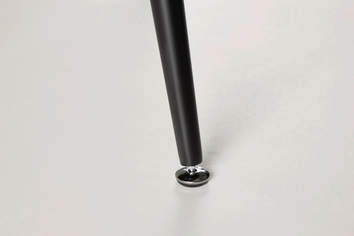 Esstisch Dipp - Schwarz, Design, Holzwerkstoff/Metall (115/115/75cm) - Livetastic
