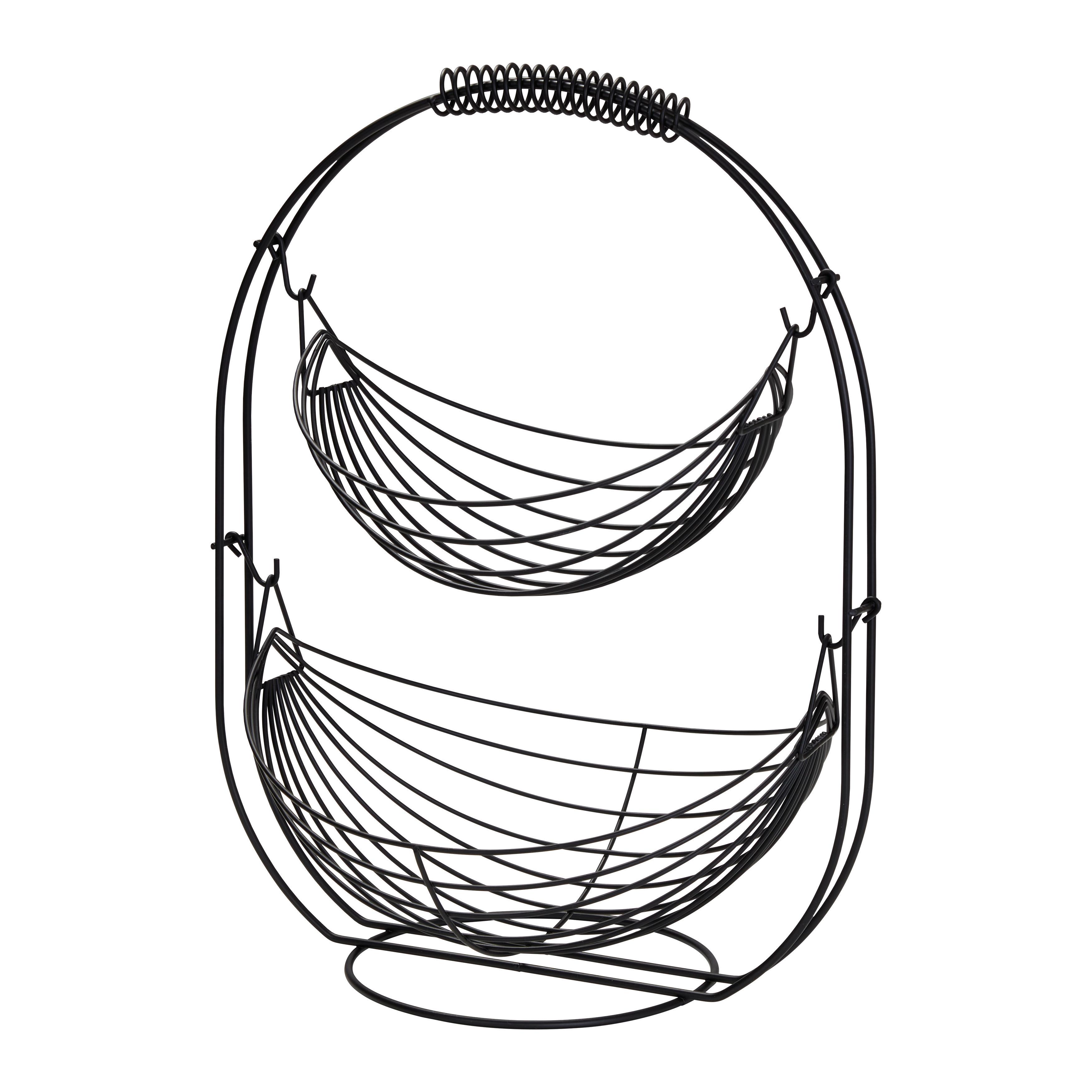 Mísa na ovoce DIRK - černá, Konvenční, kov (33.5/26.5/44cm) - Mömax