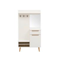 Garderobe Svante Torge Weiß/Eichefarben B: 107 cm - Eichefarben/Weiß, Design, Holzwerkstoff (107/197/34cm) - MID.YOU