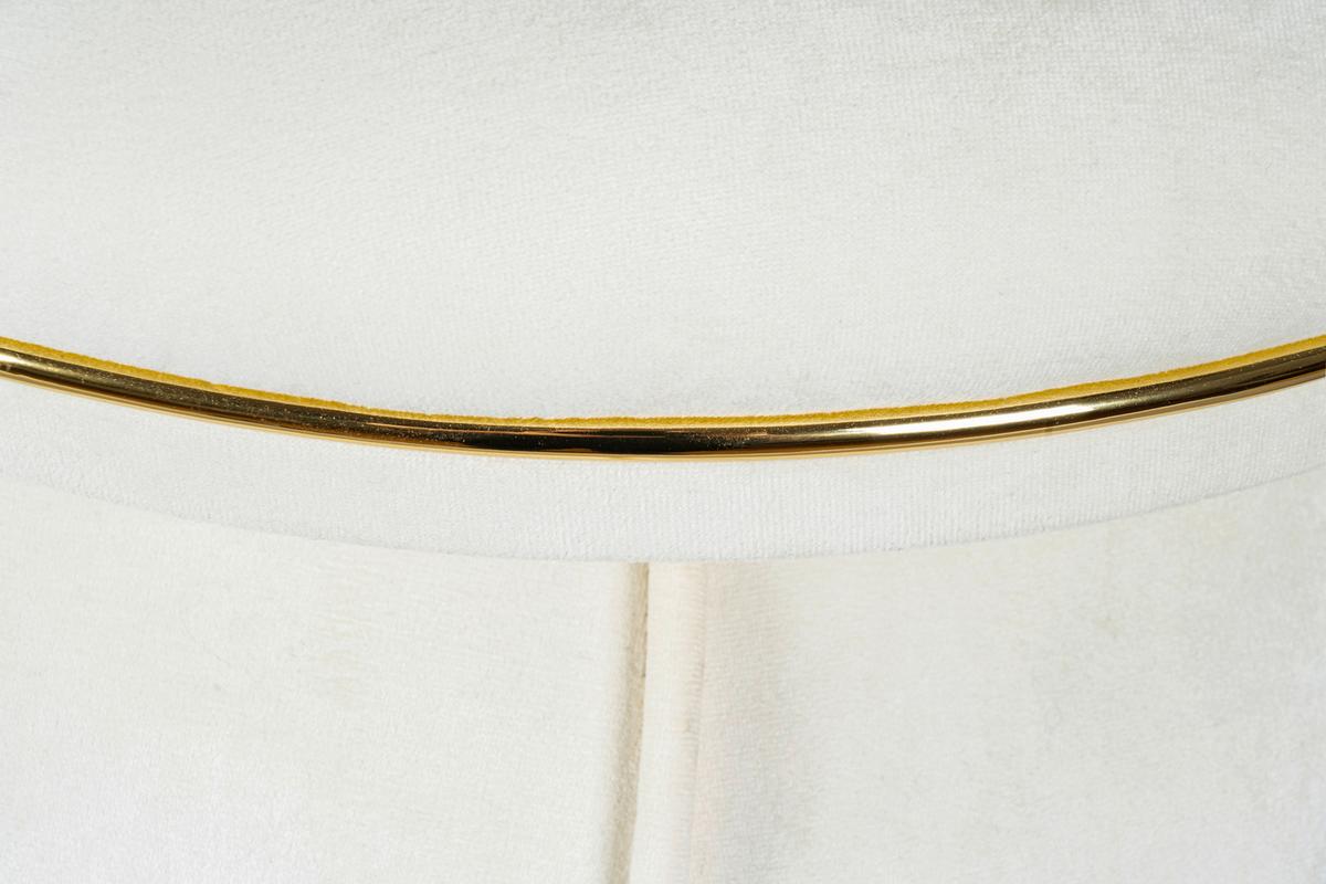 Hocker Corin 125 Goldfarben/Beige D: 51,5 cm - Beige/Goldfarben, Design, Textil (51,5/55cm) - Kayoom