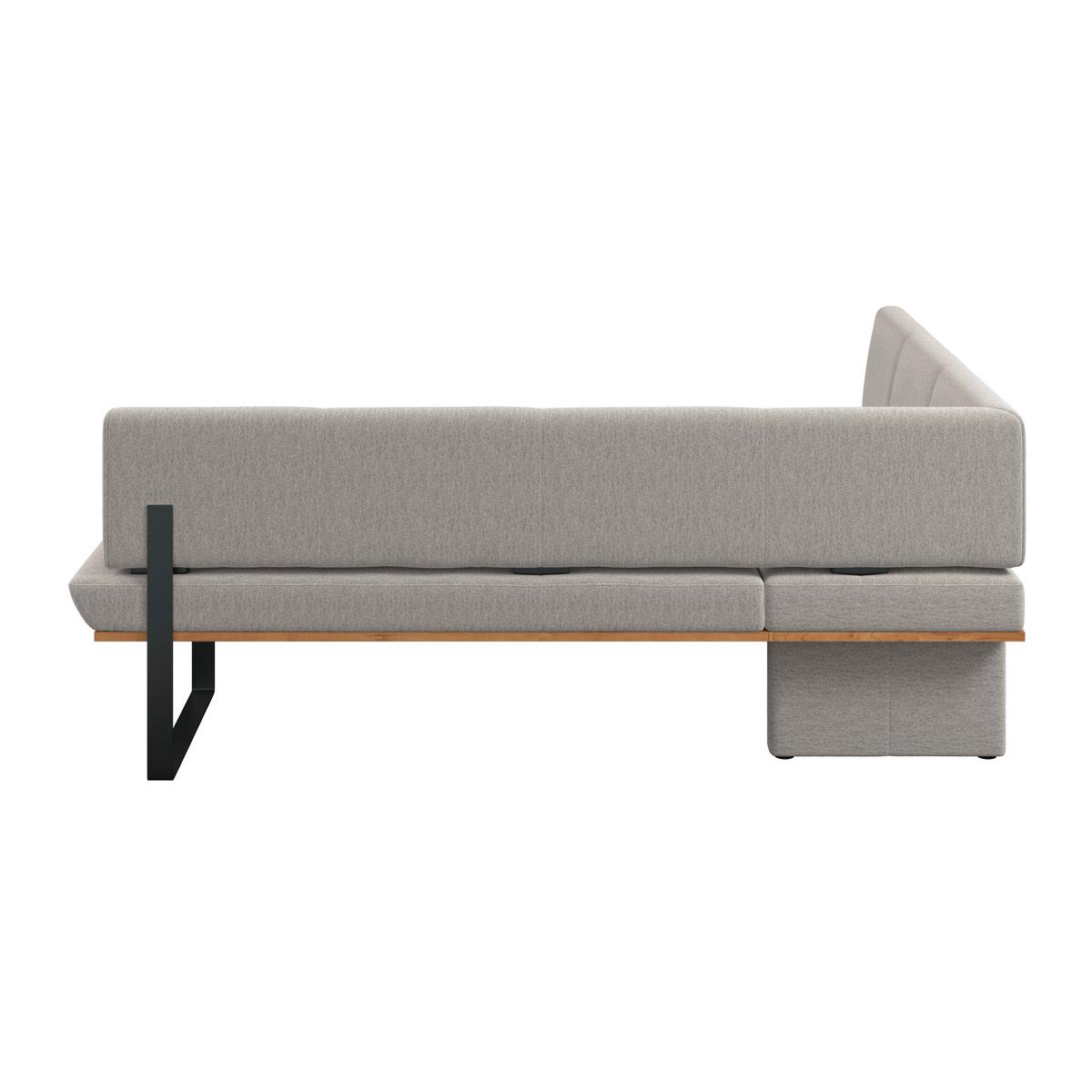Eckbank Tristan Webstoff hellgrau, S:175x225cm - Hellgrau/Schwarz, MODERN, Holz/Textil (175/225cm) - James Wood