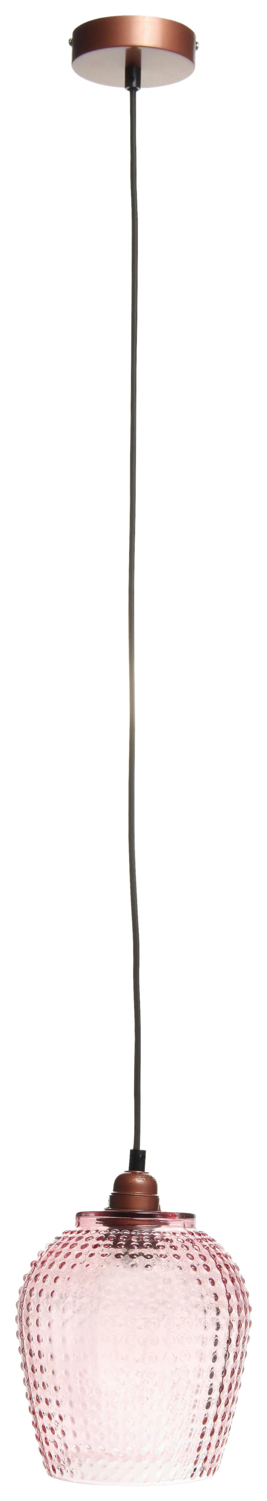 Hängeleuchte Terrific Riva Rosa - Rosa, Basics, Glas (18/18/27cm) - Kayoom