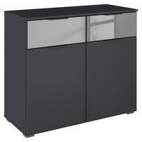 Kommode Skyla Grau, Grauspiegel B: 93 Cm - Ahornfarben, MODERN, Glas/Holzwerkstoff (93/81/42cm) - Rauch Möbel