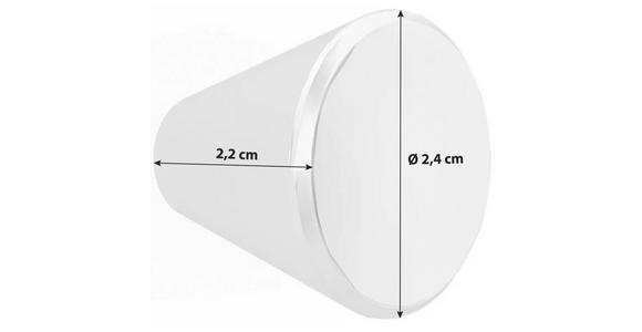 Knopfgriff Unit Ø:2,4cm Kunststoff Alufarben - Alufarben, MODERN, Kunststoff (2,4/2,4/2,2cm) - Ondega