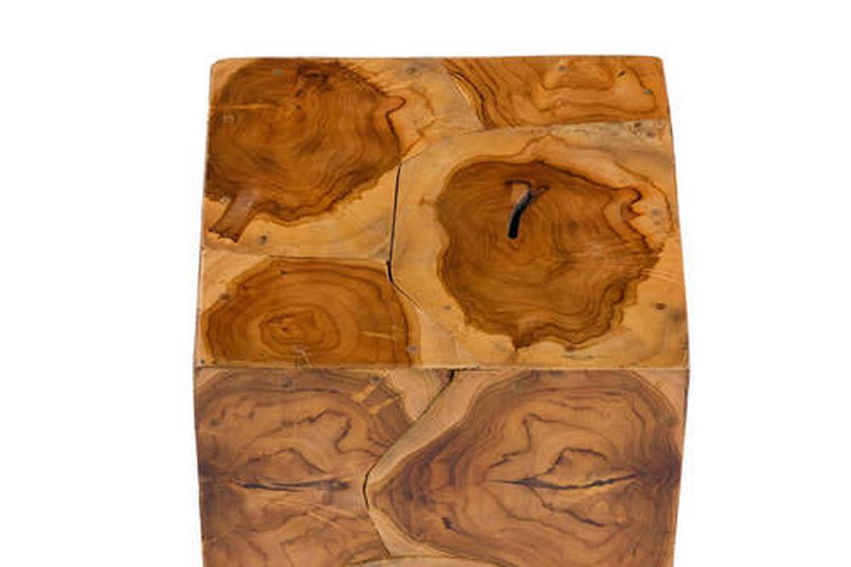 Beistelltisch aus Teakholz Radix, Naturfarben - Naturfarben, Natur, Holz (30/45/30cm) - Kayoom