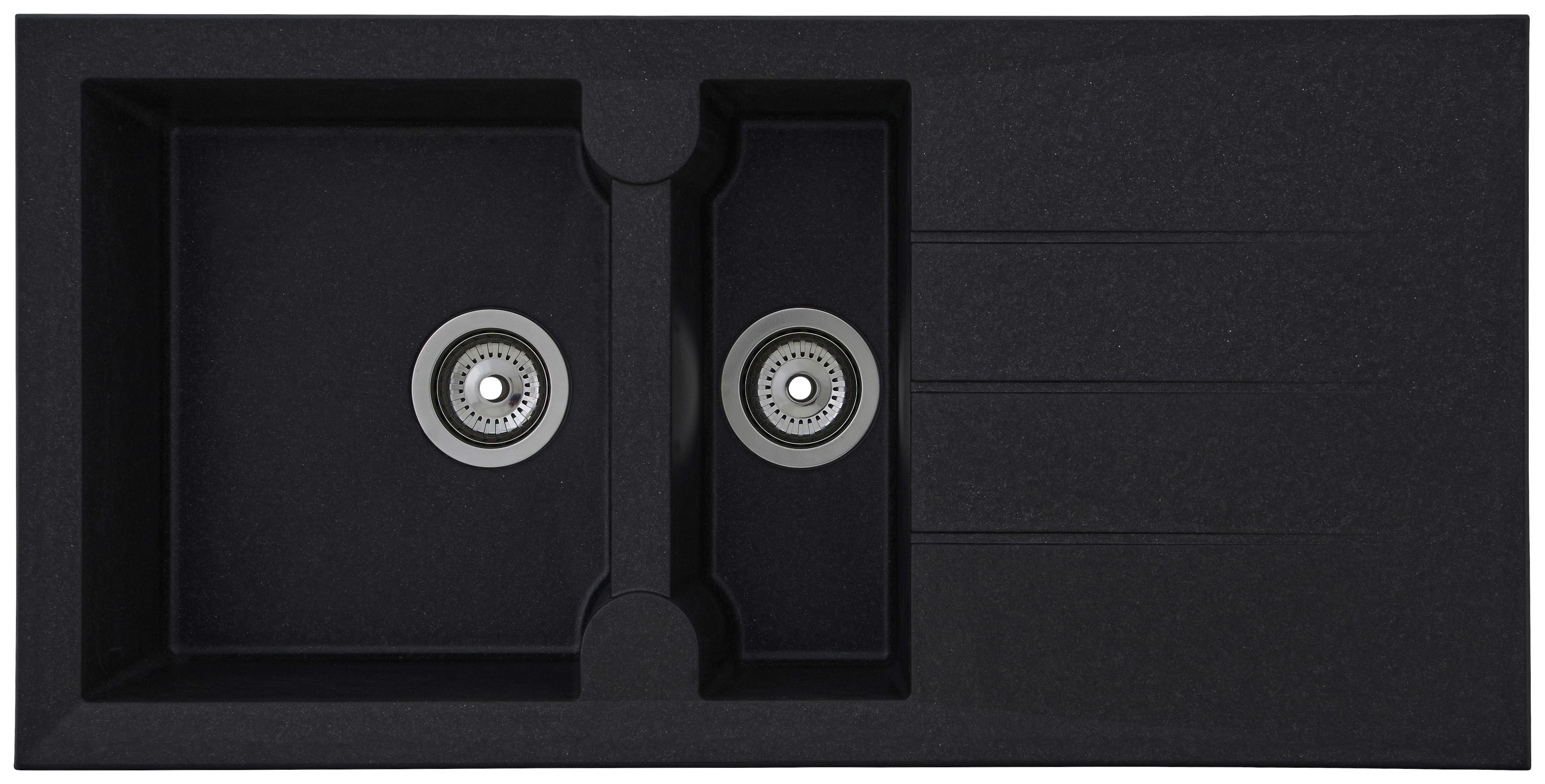 Spüle Respekta Alineo Stein Bxt: 100x50 cm - Schwarz, Trend, Stein (100/21/50cm) - Respekta