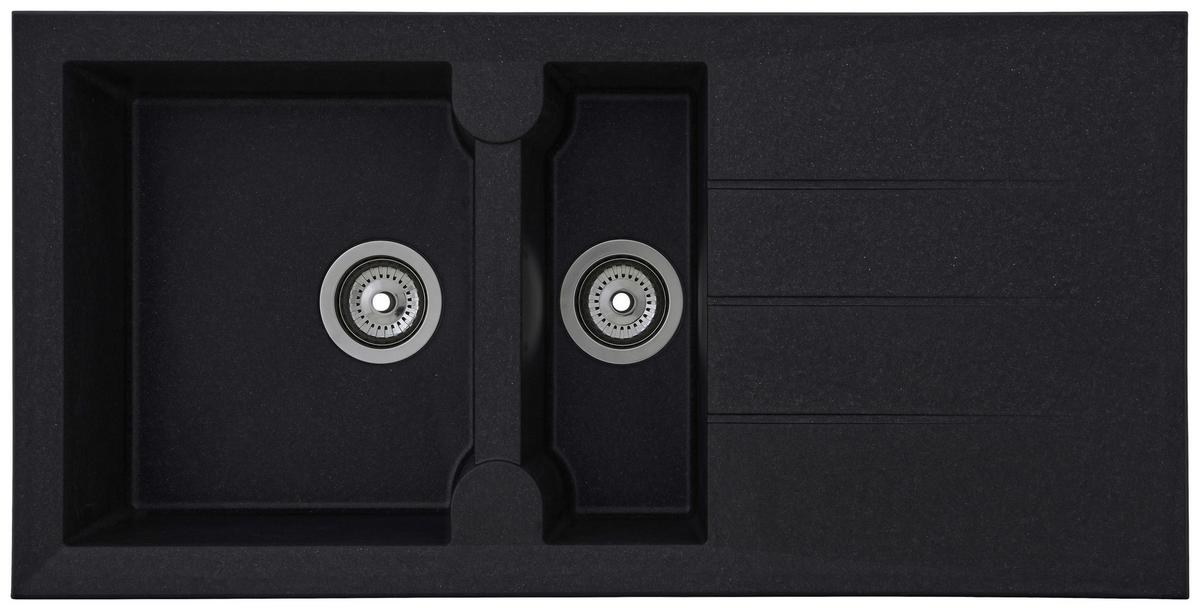 Spüle Respekta Alineo Stein Bxt: 100x50 cm - Schwarz, Trend, Stein (100/21/50cm) - Respekta