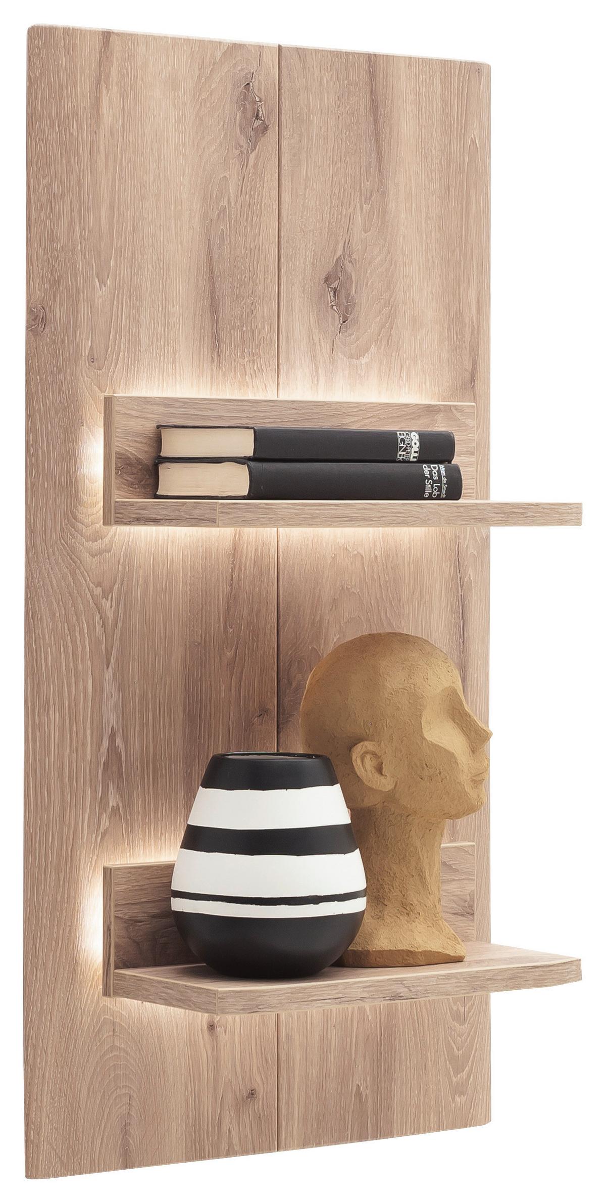 Wandregal Prato Eichefarben B: 50 Cm - Eichefarben, Design, Holzwerkstoff (50/96/21cm) - MID.YOU