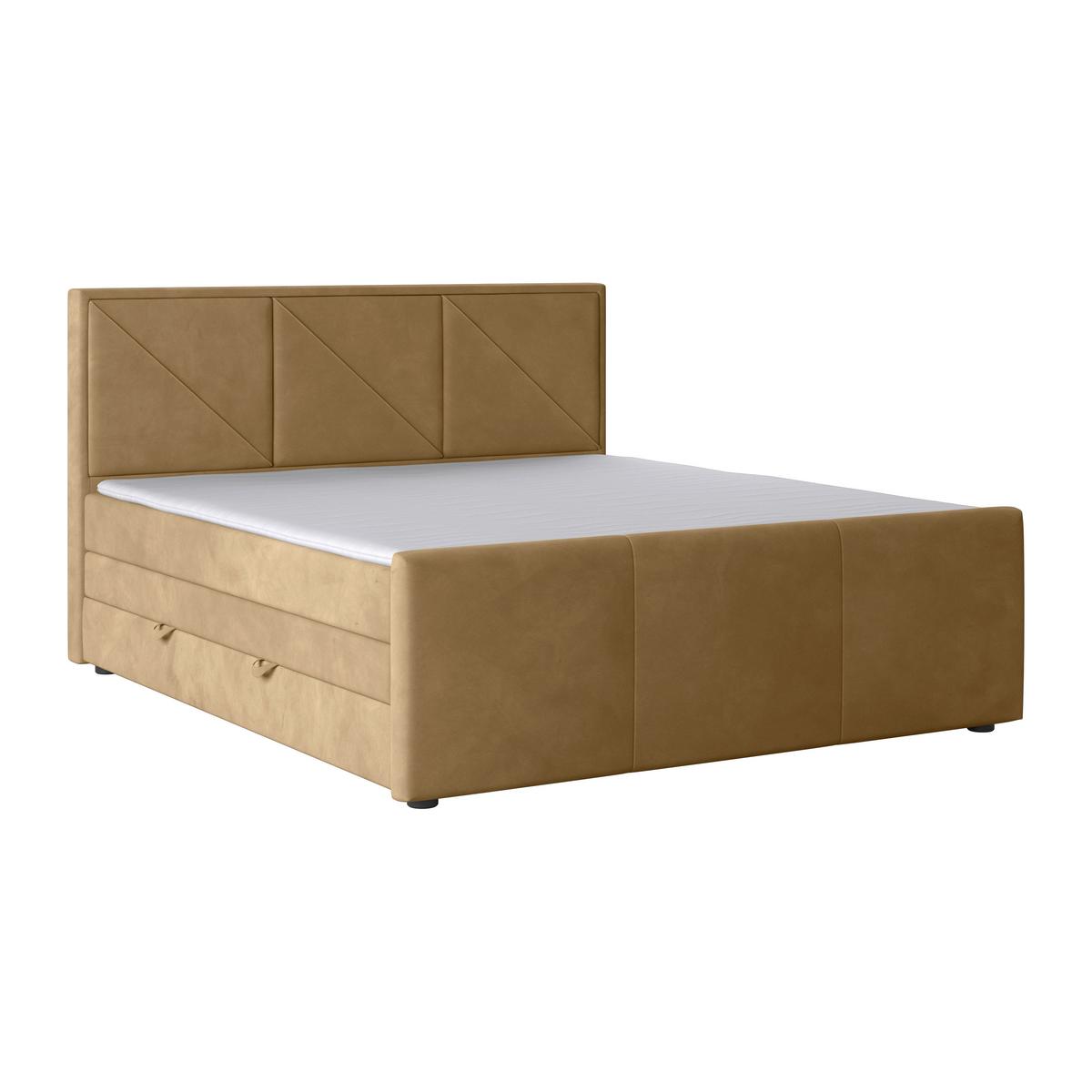 Boxspringbett mit Topper & Bettkasten 180x200 cm Bologna - Beige, MODERN, Holz/Kunststoff (180/200cm) - MID.YOU