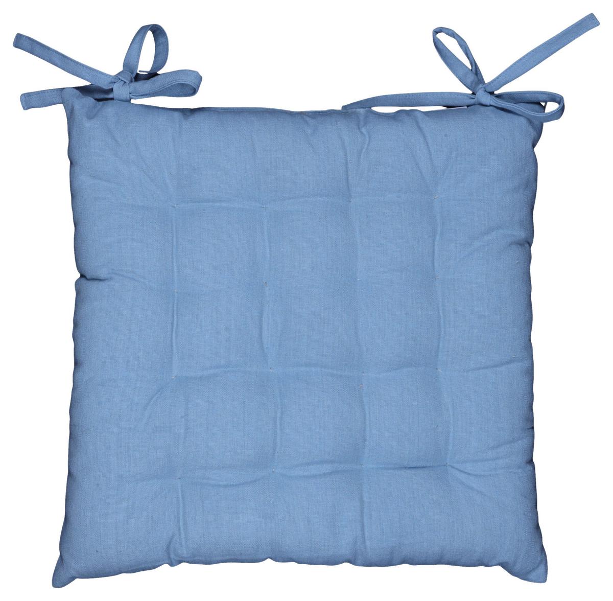 Sitzkissen Lianna - Blau, MODERN, Textil (40/40/4cm) - Luca Bessoni