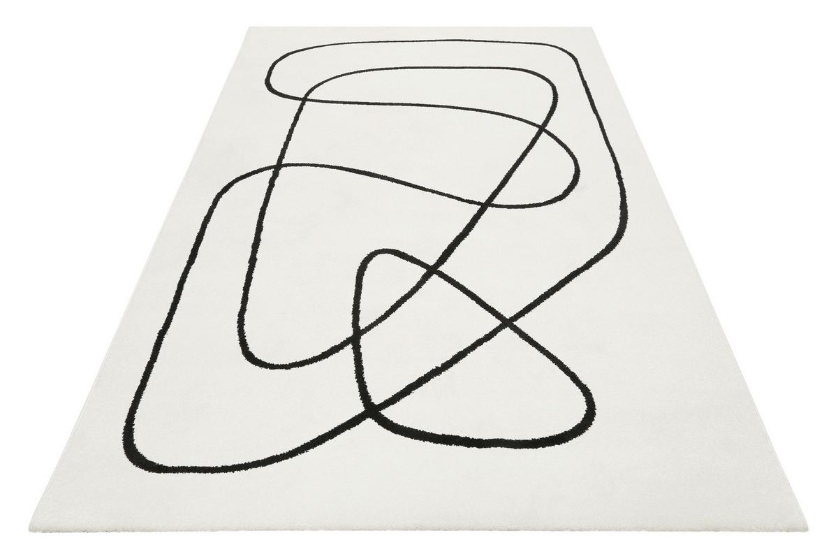 Webteppich Artist - Schwarz/Weiß, Design, Textil (133/200cm) - Esprit
