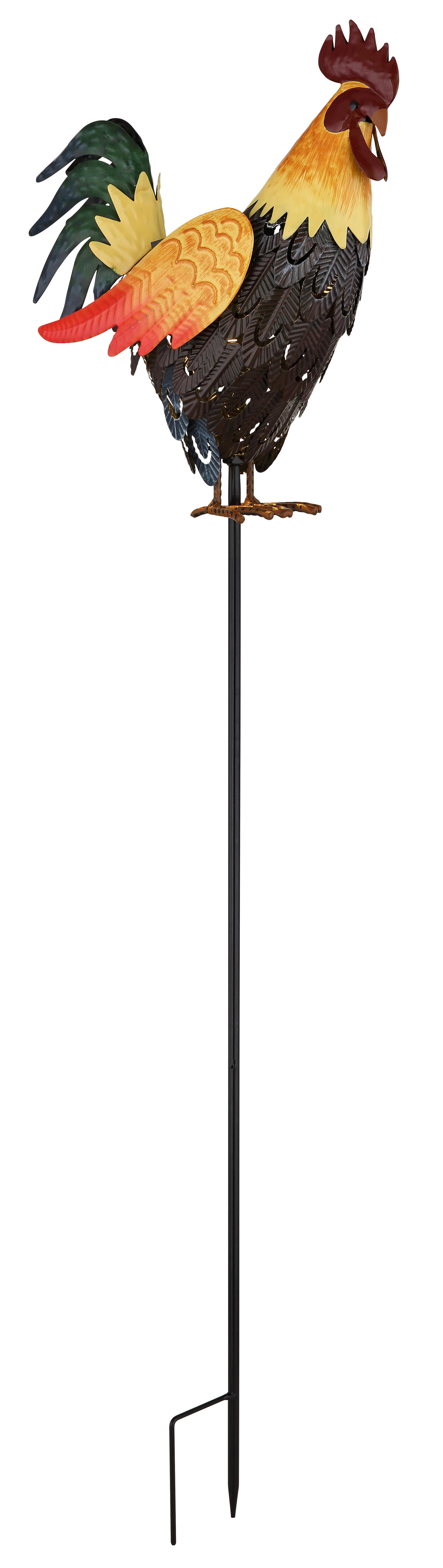 Solarleuchte 3000k, Warmweiß - Gelb/Schwarz, Design, Metall (28,5/13/100cm) - Globo