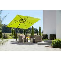 Ampelschirm Rhodos Junior BxHxT: 338x239x270 cm Grün - Anthrazit/Grün, Basics, Textil/Metall (338/239/270cm) - Schneider