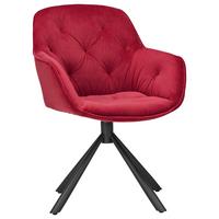 Židle s područkami Eileen, otočná, červená - černá/červená, Moderní, kov/textil (63/86/66cm) - Mömax