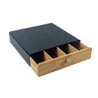 Organizér na kávu GEORGE - čierna/prírodná farba, Konventionell, kov/prírodné materiály (33/31/7,5cm) - Mömax