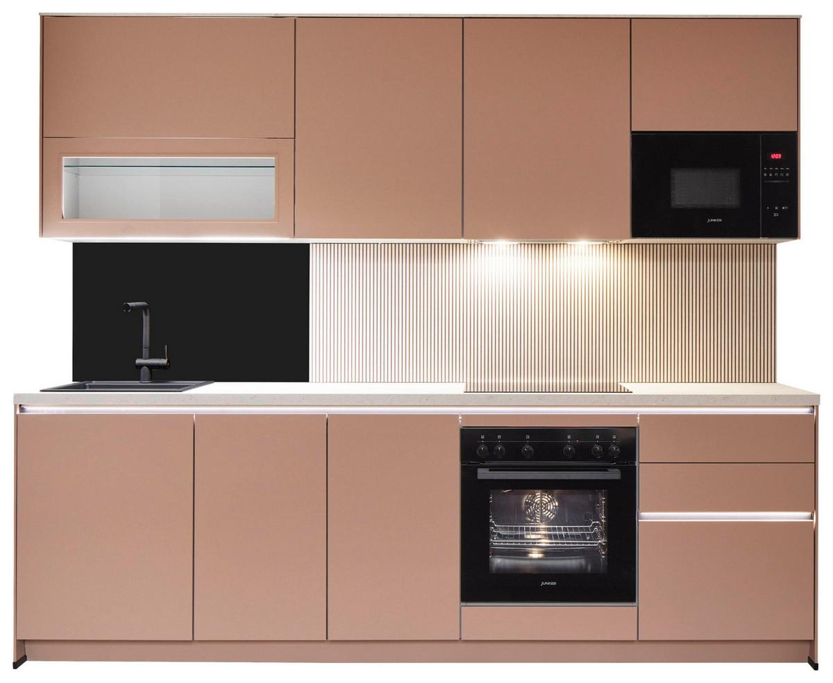 Küchenblock Sidney - Rosa, Basics, Holzwerkstoff (272cm) - Vertico