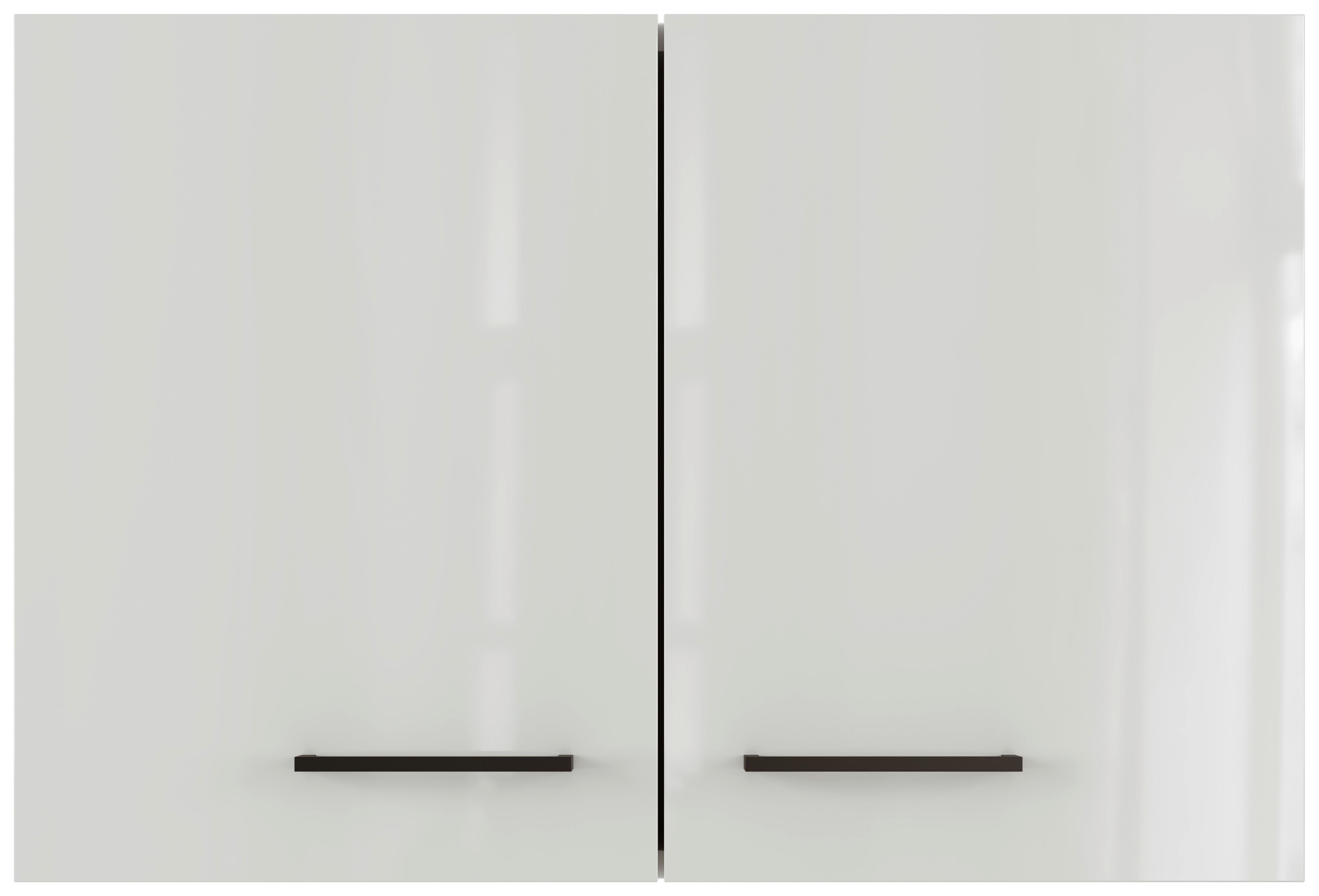 Horná kuchynská skrinka LEVI - čierna/sivá, Modern, kov/kompozitné drevo (80/54/32cm) - FlexWell