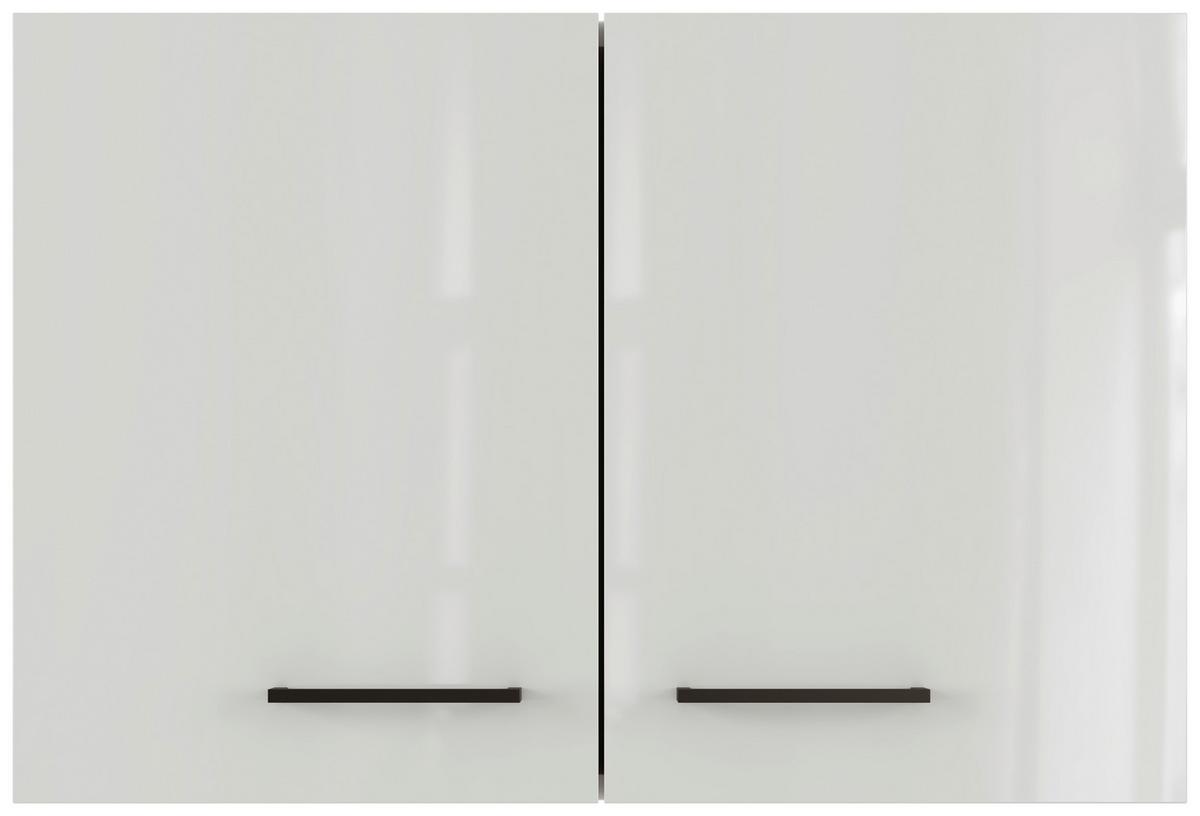 Kuchyňská horní skříňka LEVI - šedá/černá, Moderní, kov/kompozitní dřevo (80/54/32cm) - FlexWell
