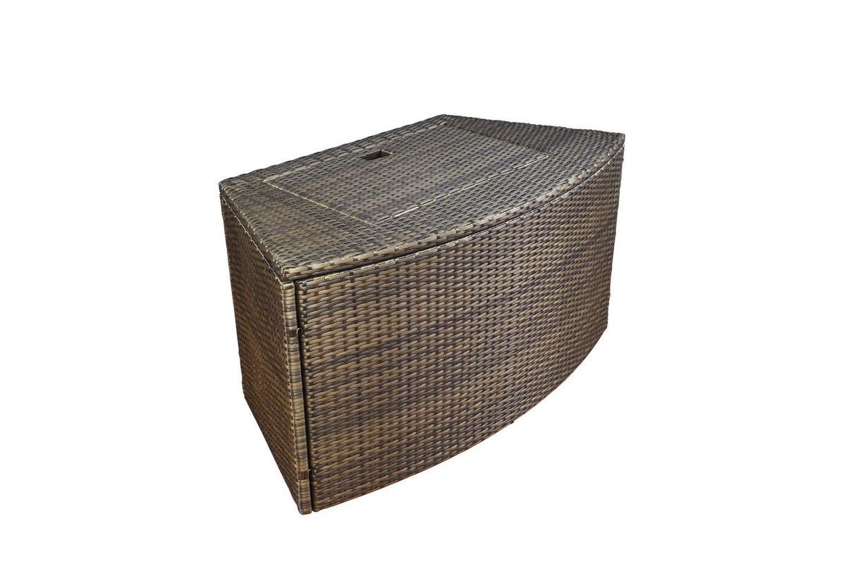 Whirlpool Netspa Octopus Ø 290 Cm Mit Umrandung+5 Möbel - Schwarz, Basics, Leder/Kunststoff (290/73cm)