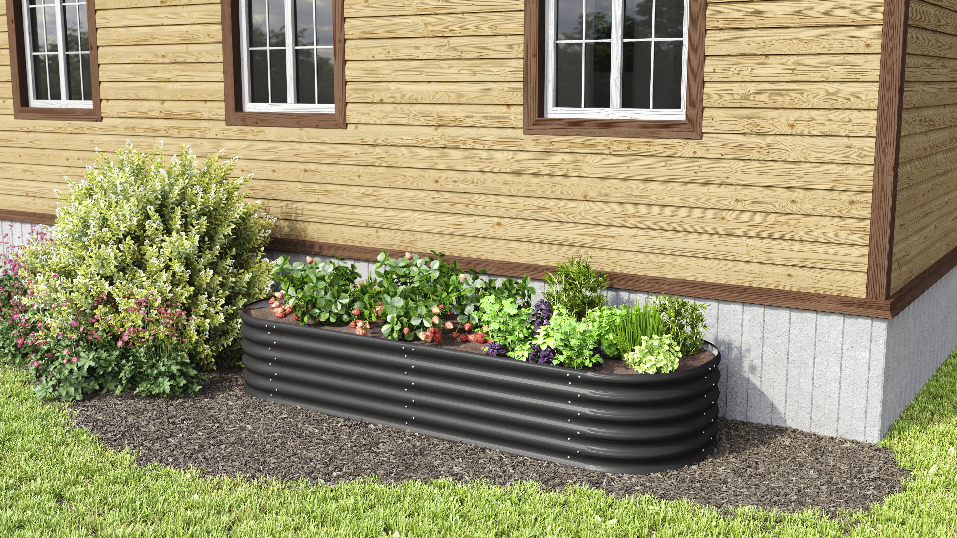 Hochbeet Erweiterung Metall 80 X 40,1 X 80 Cm Schwarz - Schwarz, Basics, Metall (80/40,1/80cm)