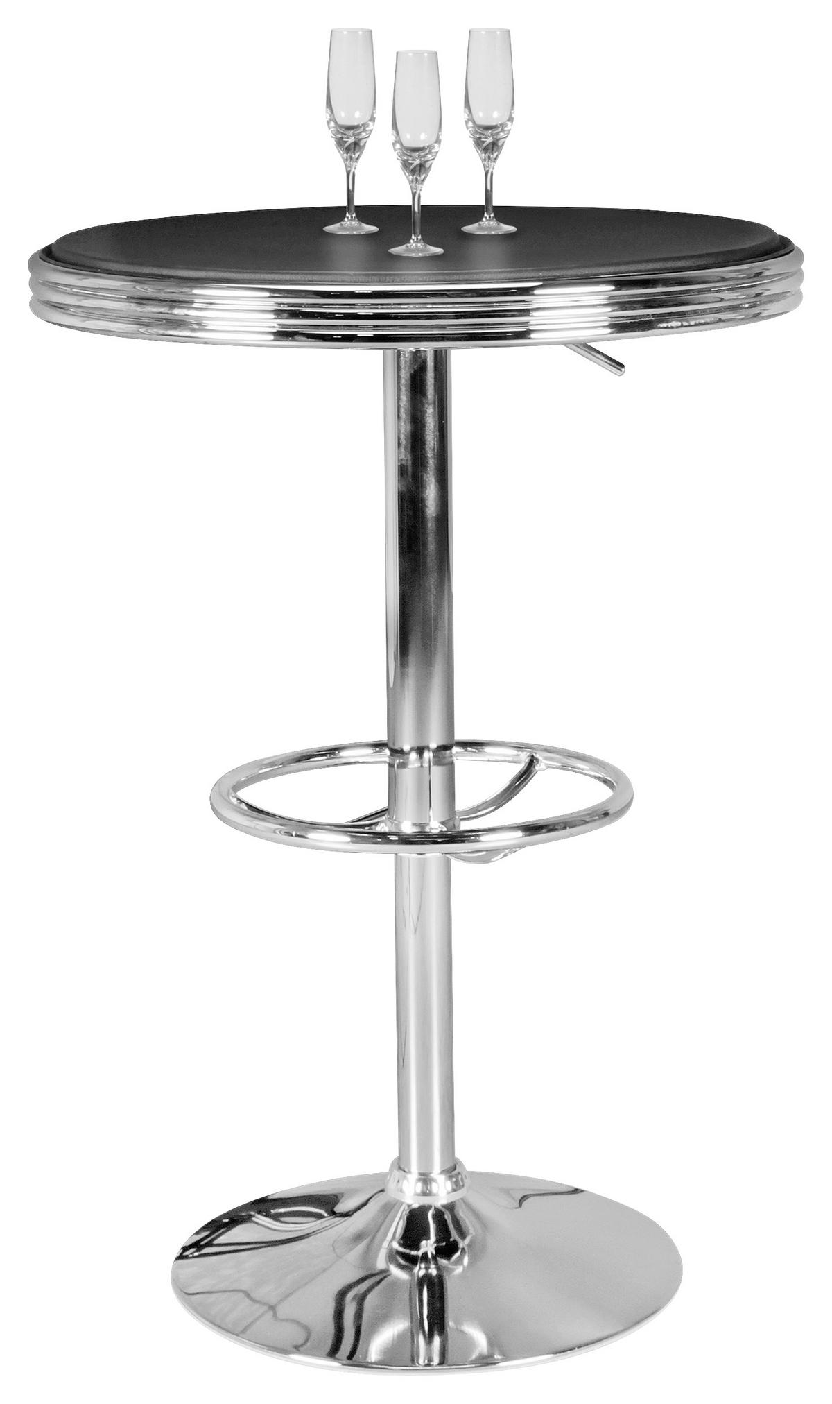 Barový stolík AMERICAN DINER 60 - strieborná, Modern (60/68cm) - MID.YOU