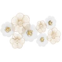 Wanddeko Lisa - Goldfarben/Naturfarben, KONVENTIONELL, Papier/Metall (95/5/47cm) - Luca Bessoni