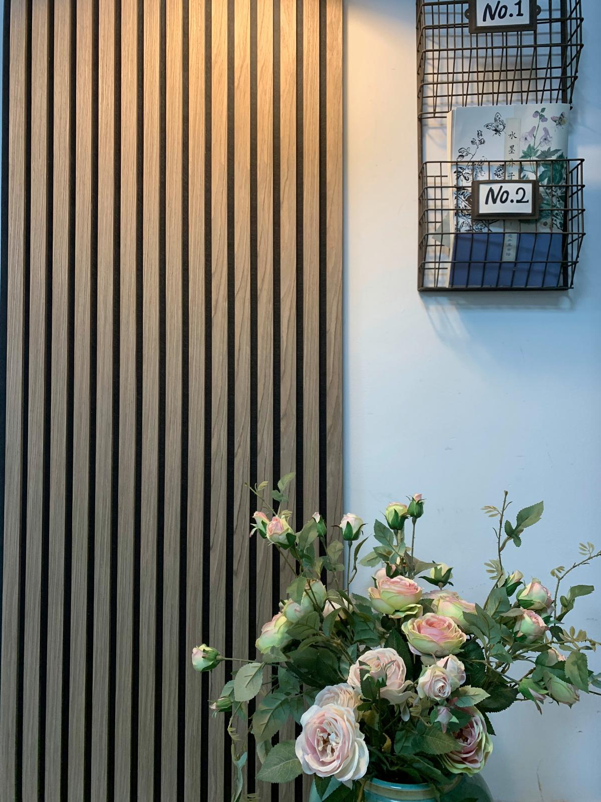 Akustikpaneel 4er Pkg. Lina - Walnussfarben, Trend, Holz/Kunststoff (52/52/2,1cm) - Luca Bessoni