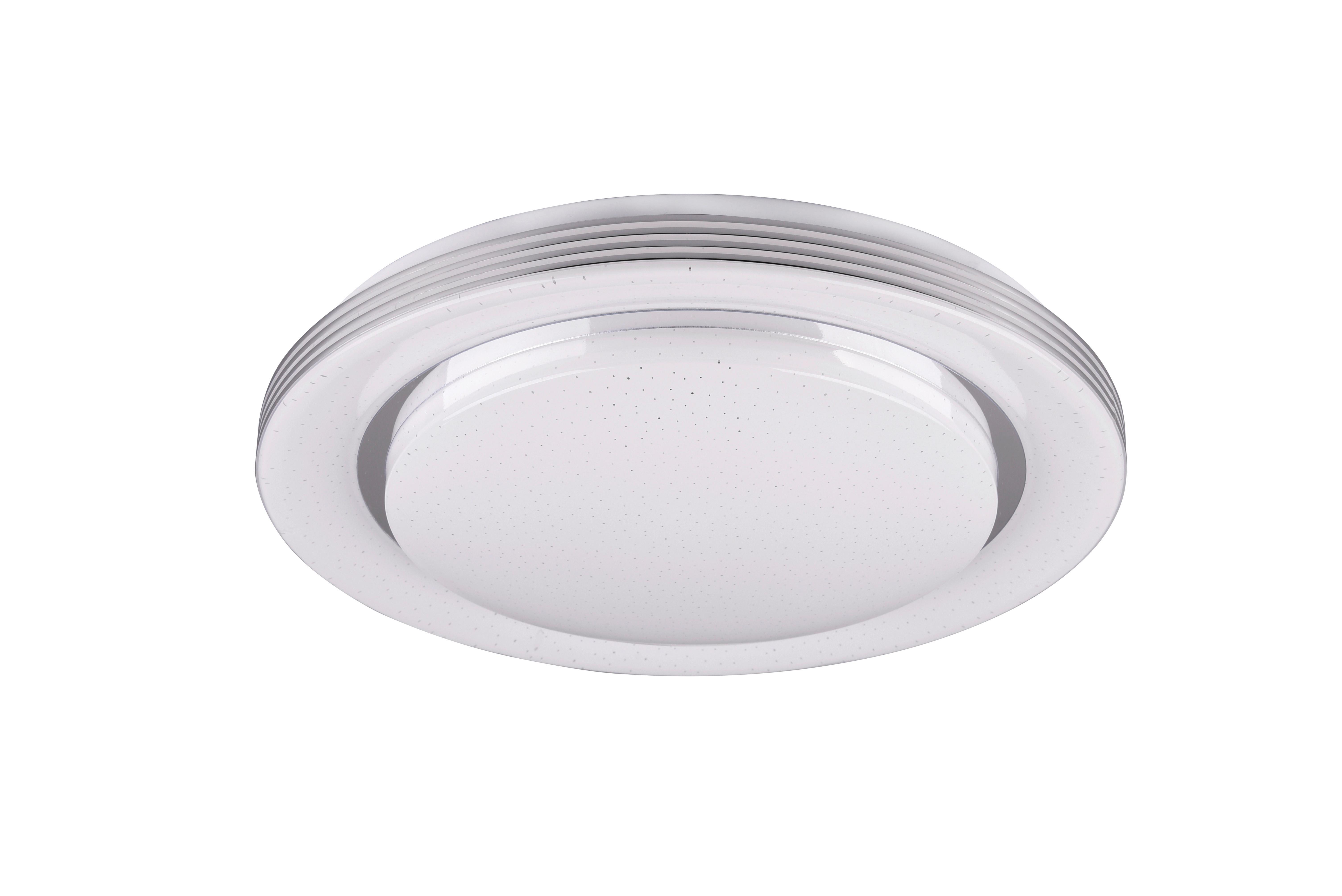 LED-Deckenleuchte Atria Ø 58 cm mit Sternenhimmel - Weiß, Basics, Kunststoff (58/8cm)