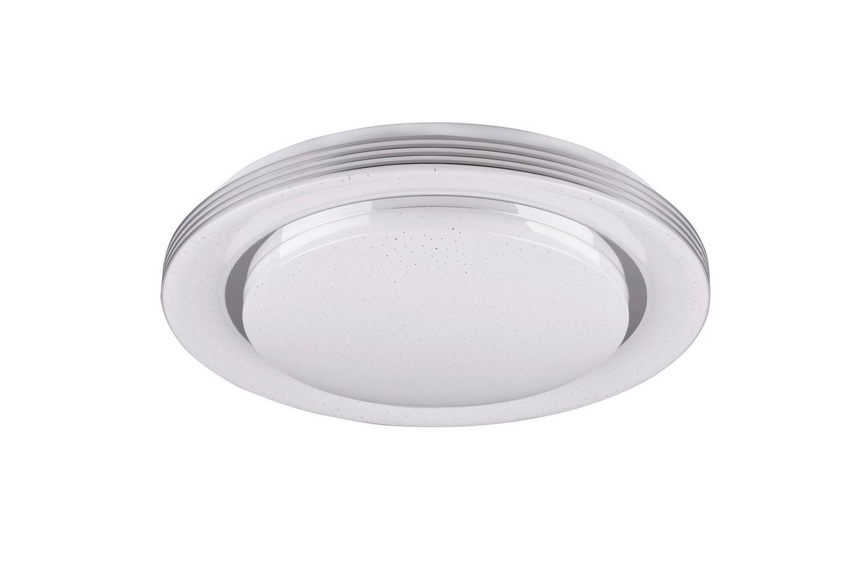 LED-Deckenleuchte Atria Ø 58 cm mit Sternenhimmel - Weiß, Basics, Kunststoff (58/8cm)