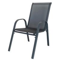 Gartensessel Paula Metall/Textil - Schwarz, MODERN, Textil/Metall (54/90/72cm) - Ondega