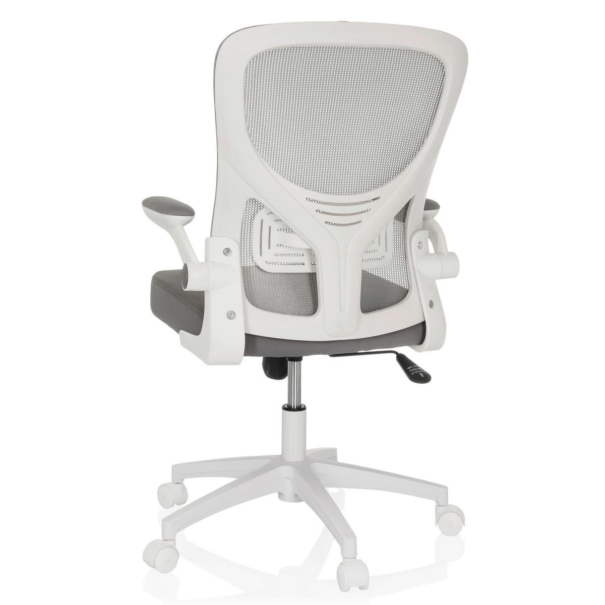 Drehstuhl Grau B: 60 Cm - Grauweiß/Weiß, MODERN, Kunststoff/Textil (60/95-105/54cm) - MID.YOU