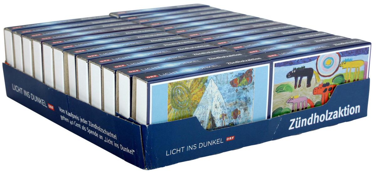 Anzünder 59024 "licht Ins Dunkel" - Blau/Multicolor, KONVENTIONELL, Holz/Papier (11/6,5/2cm)