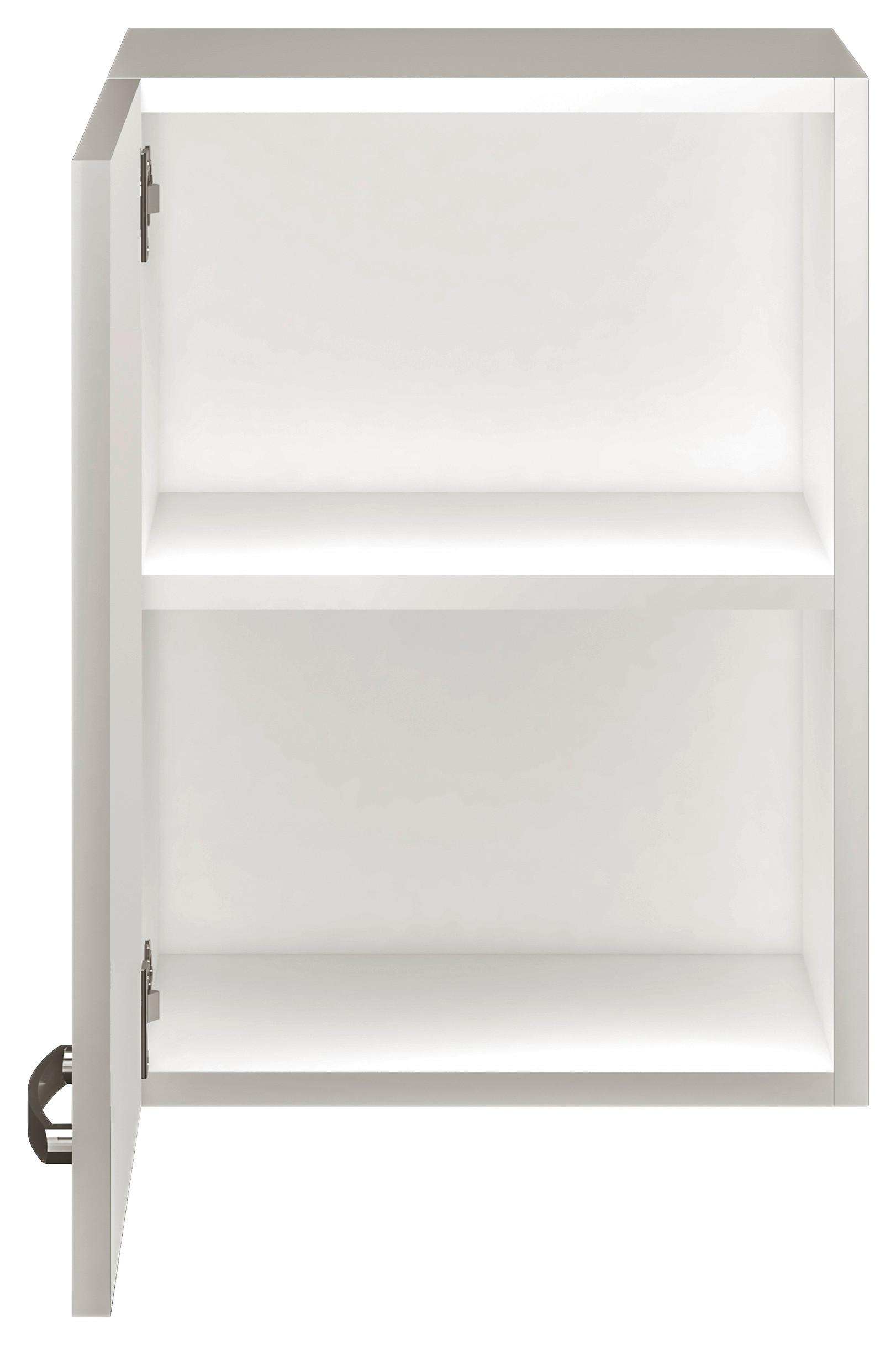 Küchenoberschrank Alba B: 40 cm Weiß 1 Drehtür - Weiß Hochglanz/Weiß, MODERN, Holzwerkstoff (40/54,8/32cm)