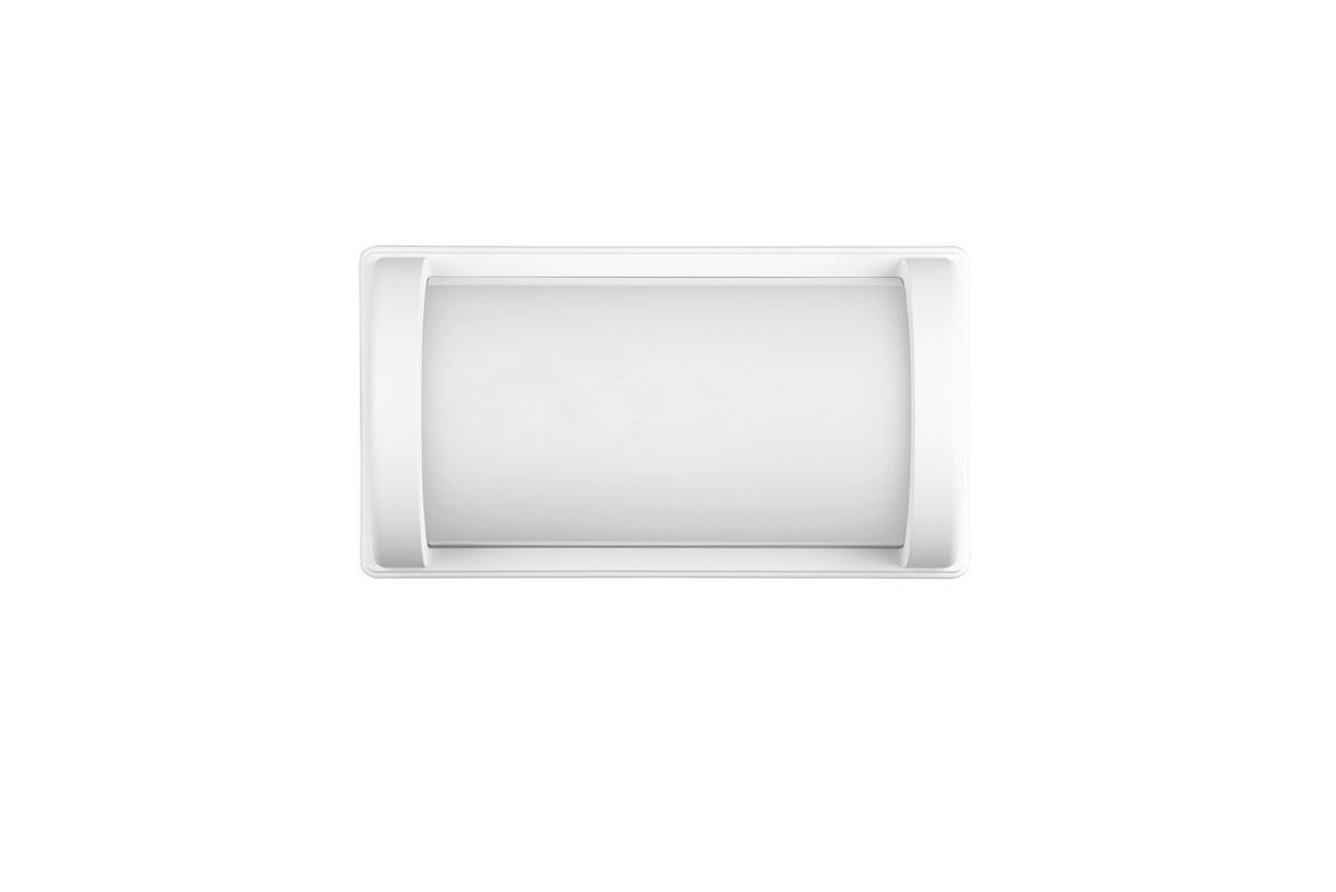 AUßENWANDLEUCHTE 10W, Weiß - Weiß, Design, Kunststoff/Metall (26,5/14,5/10cm)