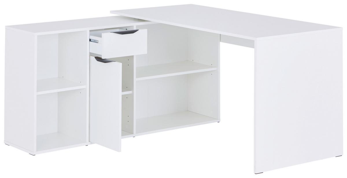 Schreibtisch Mx 195 - Weiß, MODERN, Holzwerkstoff (136,8/135cm)