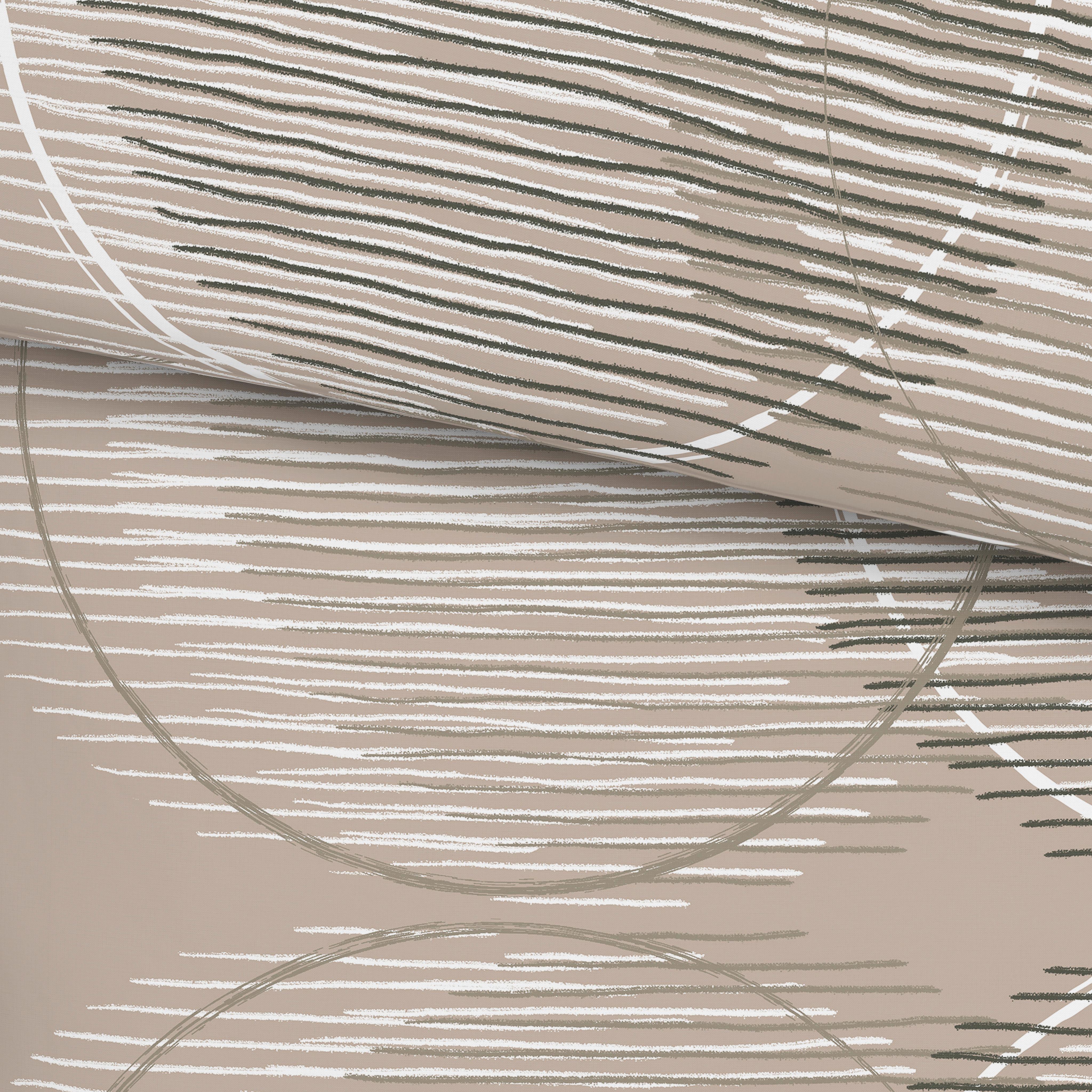 Bettwäsche 140x200 Cm Jenny Renforce, Taupe - Taupe, MODERN, Textil - Luca Bessoni