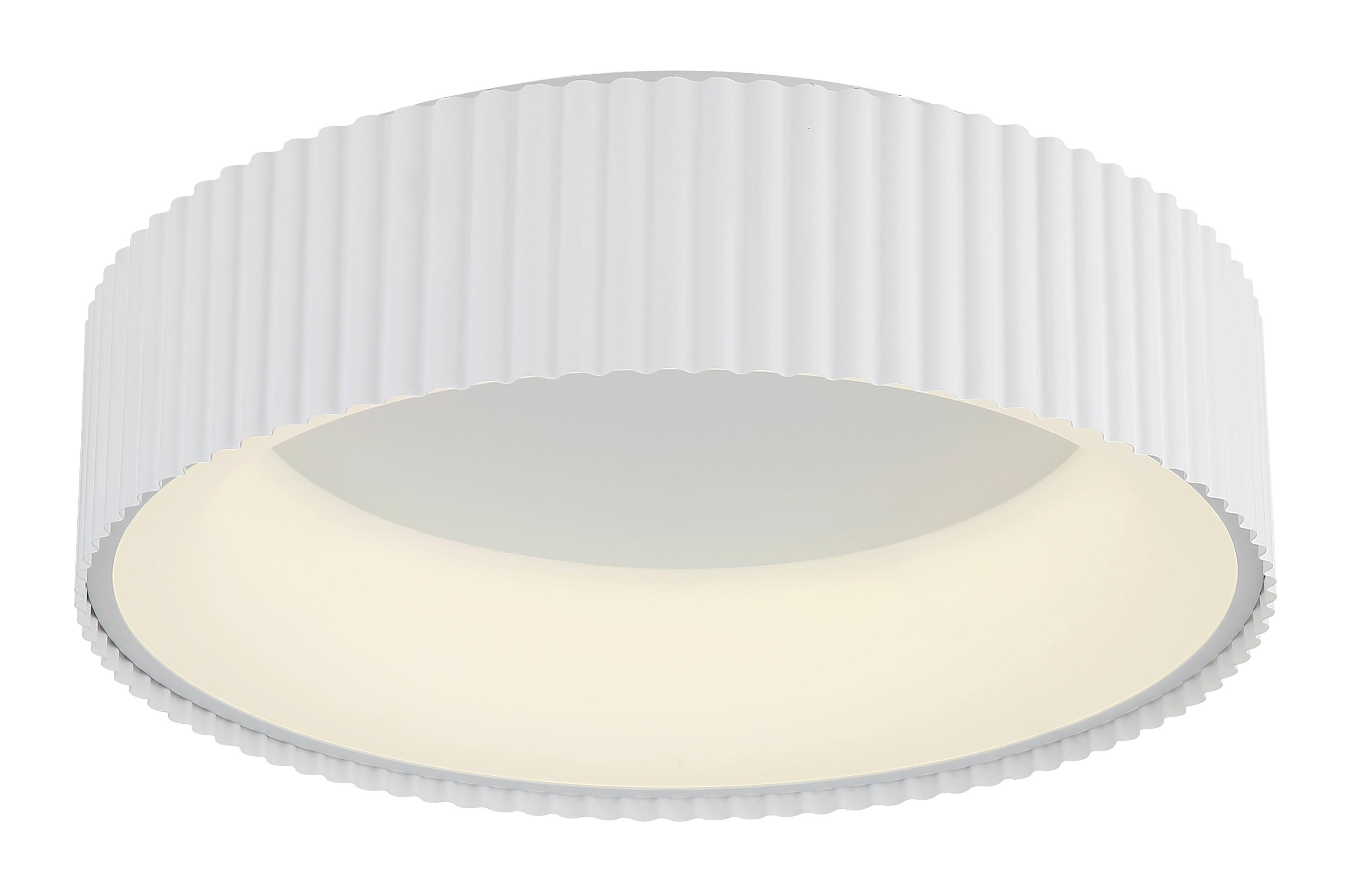 STROPNÍ LED SVÍTIDLO KEMP - bílá, Basics, kov/plast (46/13cm) - Globo