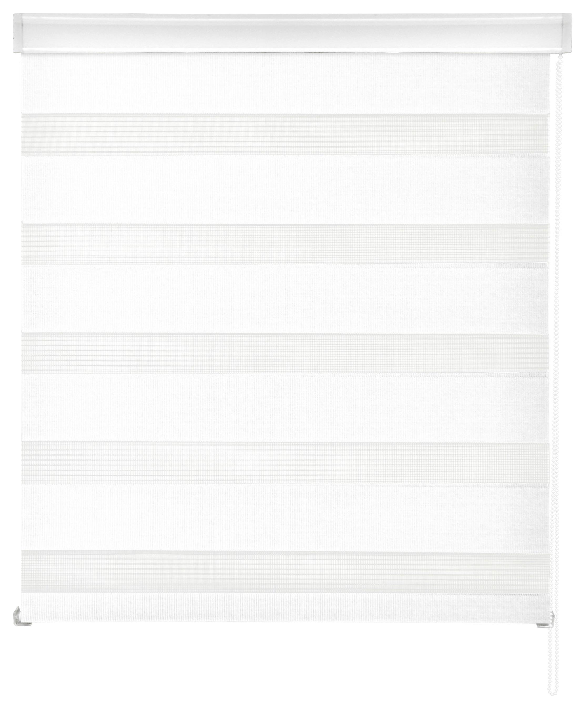 Doppelrollo Emanuel halbtransparent 45x160 cm - Weiß, MODERN, Kunststoff/Textil (45/160cm) - Luca Bessoni