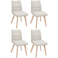 Stuhl-set Colin - Eichefarben/Beige, LIFESTYLE, Holz/Textil (45/88/62cm) - Livetastic