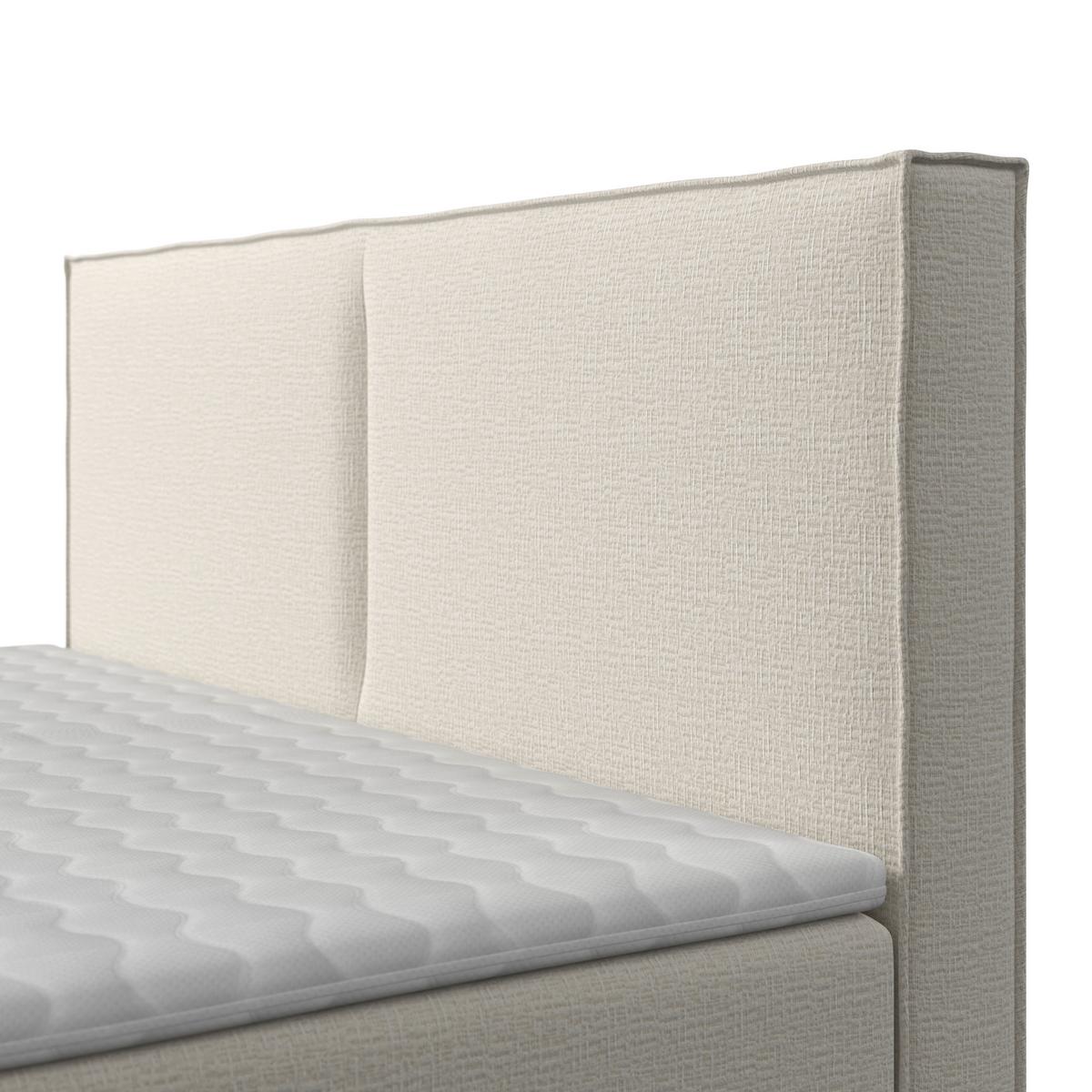 Boxspringová postel IMOLA 180x200, krémová - černá/krémová, Moderní, dřevo/textil (180/200cm) - Bessagi Home
