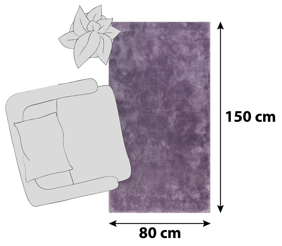 Hochflorteppich Relaxx Lila 80x150 Cm - Lila, Basics, Textil (80/150cm) - Esprit