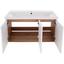Waschbecken mit Unterschrank + Soft-Close Rimini, B: 100cm - Eichefarben/Weiß, KONVENTIONELL, Keramik/Holzwerkstoff (100/45/56cm) Waschbecken mit Unterschrank + Soft-Close Rimini, B: 100cm - Eichefarben/Weiß, KONVENTIONELL, Keramik/Holzwerkstoff (100/45/56cm)