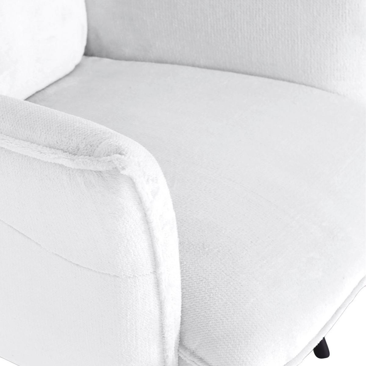 Ohrensessel Lorris - Schwarz/Weiß, KONVENTIONELL, Textil (83/110/92cm) - MID.YOU