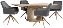 Výsuvný Stůl Patrik 150 Az - barvy dubu, Konvenční, kompozitní dřevo (150/76/90cm)